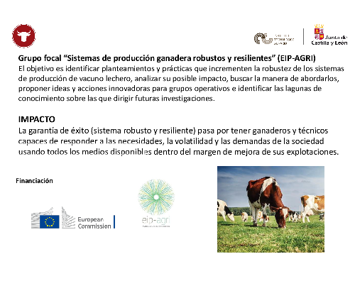 Grupo focal 'Sistemas de producción ganadera robustos y resilientes' (EIP-AGRI)